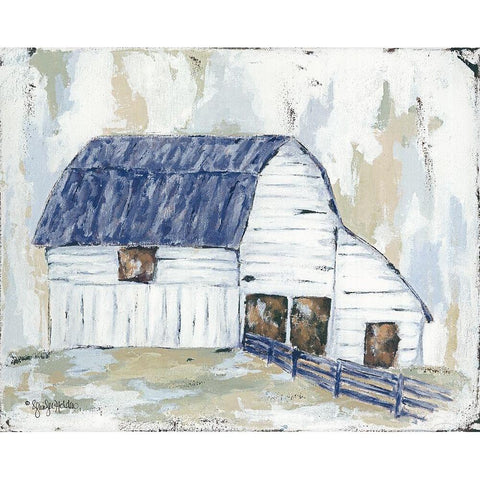 Spring Joy Farm    Black Modern Wood Framed Art Print with Double Matting by Holden, Jennifer