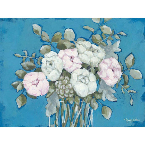 Summers Bouquet White Modern Wood Framed Art Print by Holden, Jennifer