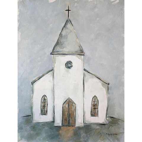 The Church Age Black Modern Wood Framed Art Print with Double Matting by Holden, Jennifer