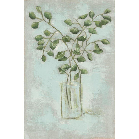 Eucalyptus Gold Ornate Wood Framed Art Print with Double Matting by Holden, Jennifer