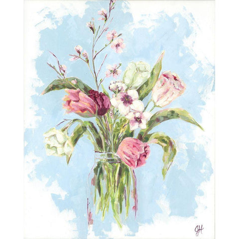 Flourish Black Modern Wood Framed Art Print with Double Matting by Holden, Jennifer