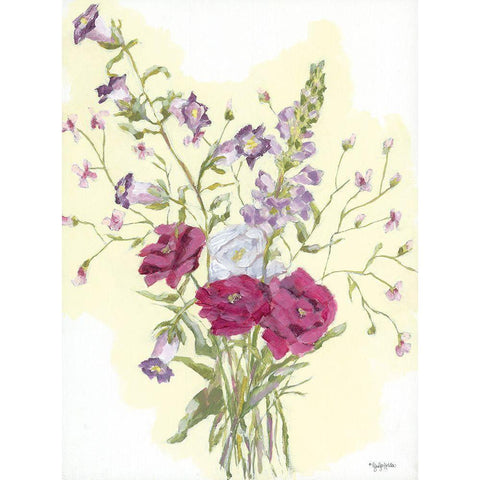 Full Bloom Black Modern Wood Framed Art Print with Double Matting by Holden, Jennifer