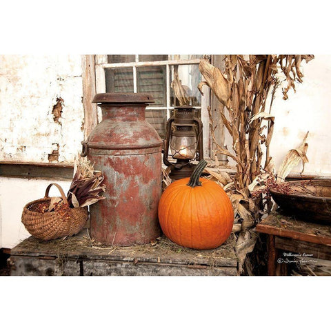 Milkmans Corner Gold Ornate Wood Framed Art Print with Double Matting by Hoover, Irvin