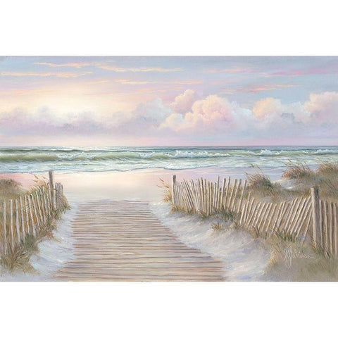 Sunrise Walk Black Modern Wood Framed Art Print by Janisse, Georgia