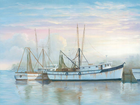 North Star at Rest White Modern Wood Framed Art Print with Double Matting by Janisse, Georgia