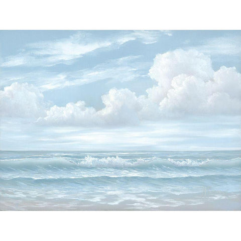 Light Seascape Black Modern Wood Framed Art Print with Double Matting by Janisse, Georgia