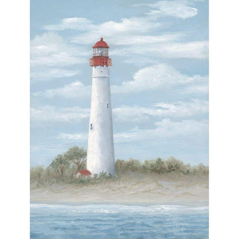 Cape May Light Gold Ornate Wood Framed Art Print with Double Matting by Janisse, Georgia