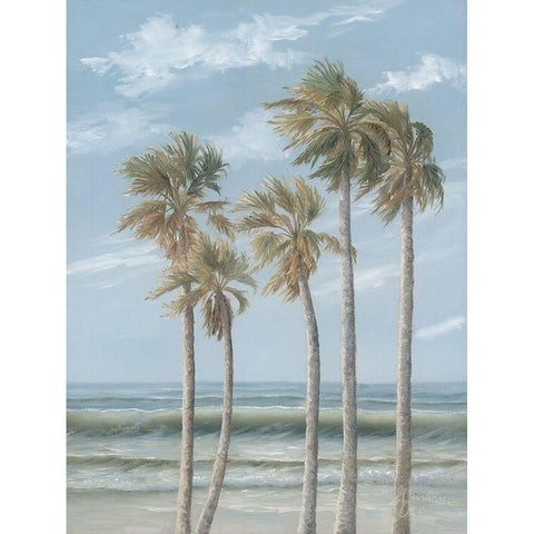 Wind in the Palms Black Modern Wood Framed Art Print by Janisse, Georgia