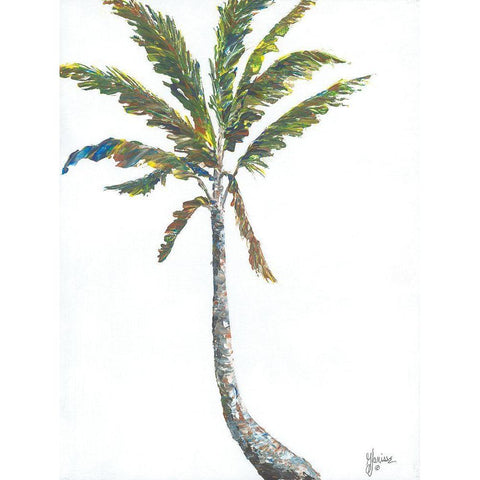 Palm I Gold Ornate Wood Framed Art Print with Double Matting by Janisse, Georgia