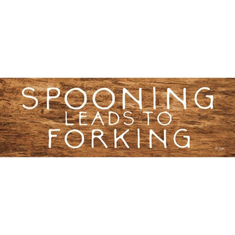 Spooning Leads to Forking Gold Ornate Wood Framed Art Print with Double Matting by Jaxn Blvd.