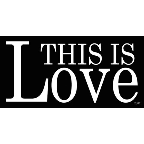 This is Love Black Modern Wood Framed Art Print with Double Matting by Jaxn Blvd.