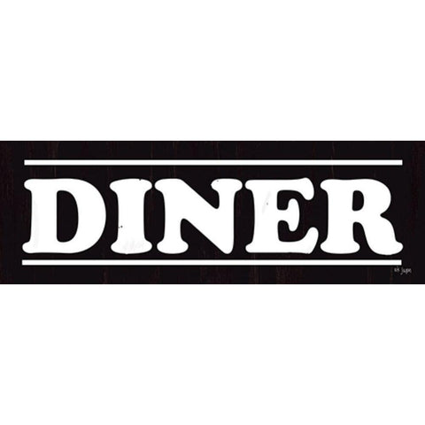 Diner White Modern Wood Framed Art Print by Jaxn Blvd.