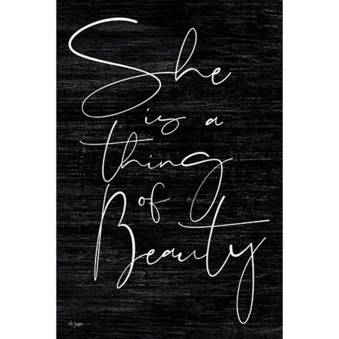 She is a Thing of Beauty Black Modern Wood Framed Art Print with Double Matting by Jaxn Blvd.