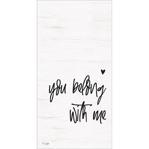 You Belong with Me Black Modern Wood Framed Art Print with Double Matting by Jaxn Blvd.