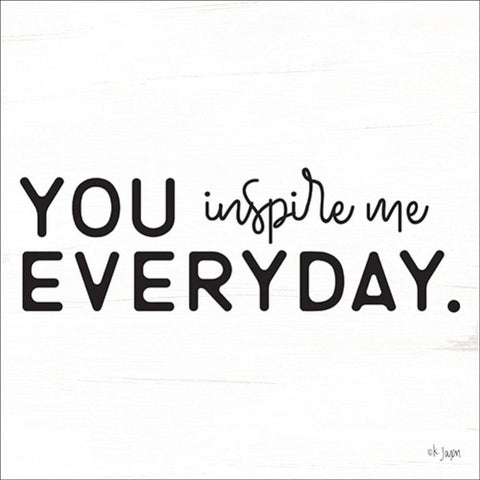 You Inspire Me Black Modern Wood Framed Art Print with Double Matting by Jaxn Blvd.