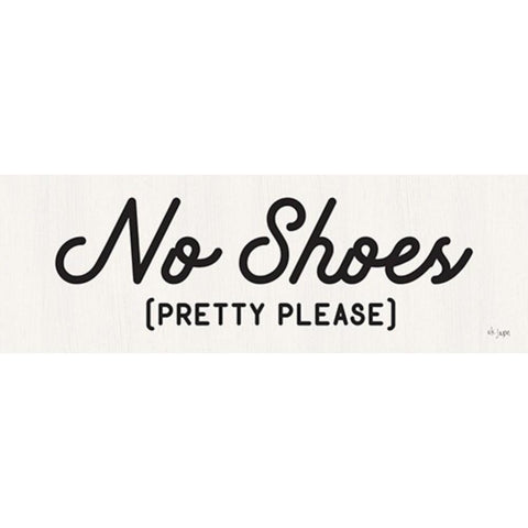 No Shoes Black Modern Wood Framed Art Print with Double Matting by Jaxn Blvd.