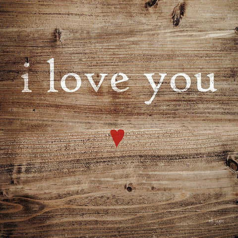 I Love You White Modern Wood Framed Art Print with Double Matting by Jaxn Blvd.