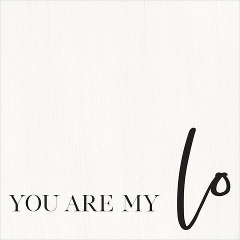 You Are My Love I White Modern Wood Framed Art Print by Jaxn Blvd.