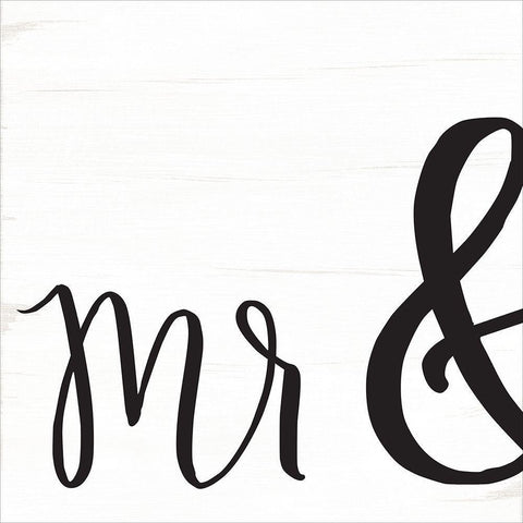 Mr. and Mrs. I Black Ornate Wood Framed Art Print with Double Matting by Jaxn Blvd.