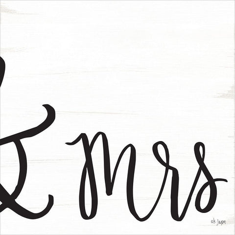 Mr. and Mrs. II White Modern Wood Framed Art Print by Jaxn Blvd.