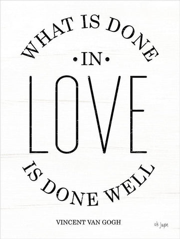 What is Done in Love Black Ornate Wood Framed Art Print with Double Matting by Jaxn Blvd.