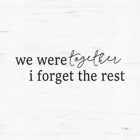 We Were Together Black Ornate Wood Framed Art Print with Double Matting by Jaxn Blvd.