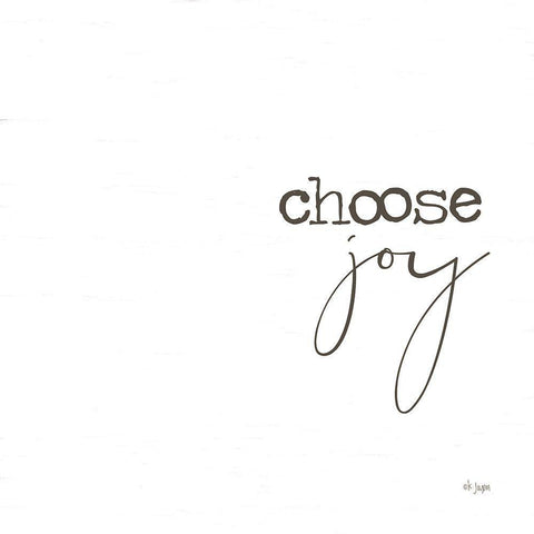 Choose Joy White Modern Wood Framed Art Print with Double Matting by Jaxn Blvd.