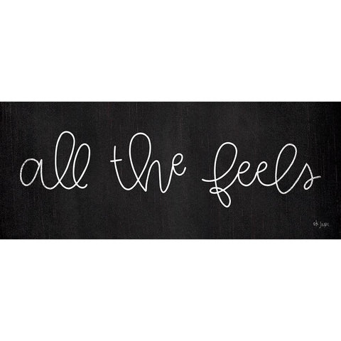 All the Feels Black Modern Wood Framed Art Print with Double Matting by Jaxn Blvd.