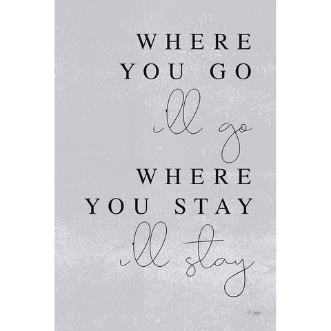 Where You Go White Modern Wood Framed Art Print by Jaxn Blvd.