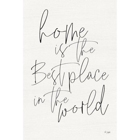 Home is the Best Place Black Modern Wood Framed Art Print with Double Matting by Jaxn Blvd.