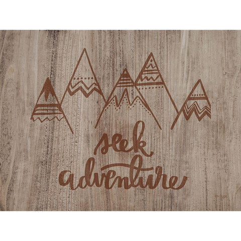 Seek Adventure Black Modern Wood Framed Art Print with Double Matting by Jaxn Blvd.