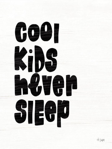 Cool Kids Never Sleep Black Ornate Wood Framed Art Print with Double Matting by Jaxn Blvd.