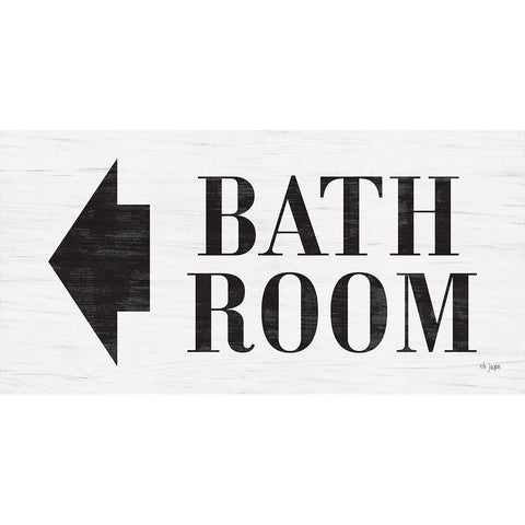 Bath Room White Modern Wood Framed Art Print by Jaxn Blvd.