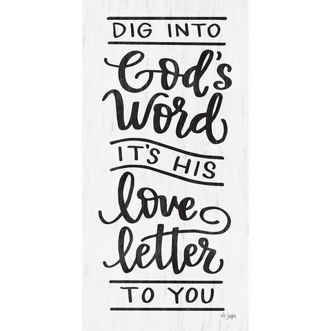 Gods Word Black Modern Wood Framed Art Print with Double Matting by Jaxn Blvd.