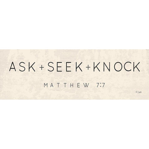 Ask, Seek, Knock Gold Ornate Wood Framed Art Print with Double Matting by Jaxn Blvd.