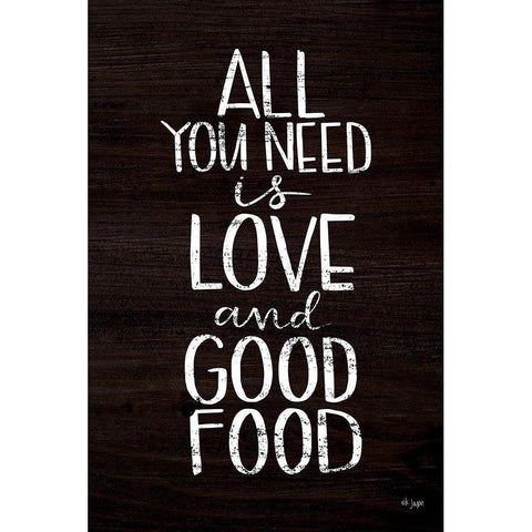 Good Food White Modern Wood Framed Art Print by Jaxn Blvd.