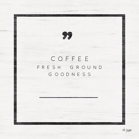 Fresh Ground Goodness Black Modern Wood Framed Art Print with Double Matting by Jaxn Blvd.