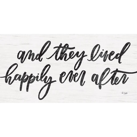 Happily Ever After White Modern Wood Framed Art Print by Jaxn Blvd.