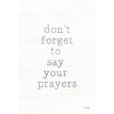 Say Your Prayers    White Modern Wood Framed Art Print by Jaxn Blvd.