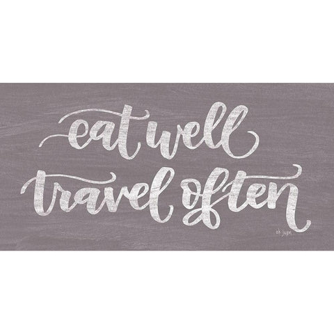 Eat Well, Travel Often Gold Ornate Wood Framed Art Print with Double Matting by Jaxn Blvd.