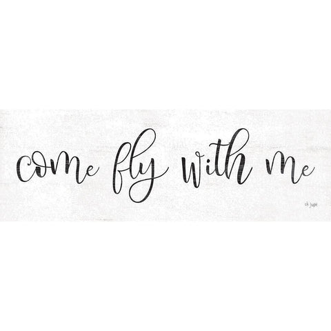 Come Fly with Me White Modern Wood Framed Art Print by Jaxn Blvd.