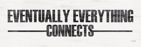 Eventually Everything Connects Black Ornate Wood Framed Art Print with Double Matting by Jaxn Blvd.