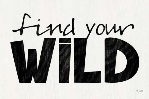 Find Your Wild Black Ornate Wood Framed Art Print with Double Matting by Jaxn Blvd.