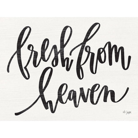 Fresh from Heaven White Modern Wood Framed Art Print by Jaxn Blvd.