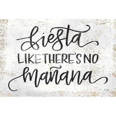 Fiesta Like Theres No Manana Black Modern Wood Framed Art Print with Double Matting by Jaxn Blvd.