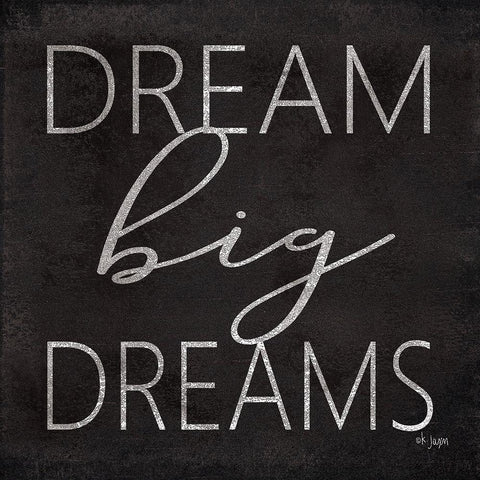 Dream Big Dreams Black Modern Wood Framed Art Print with Double Matting by Jaxn Blvd.