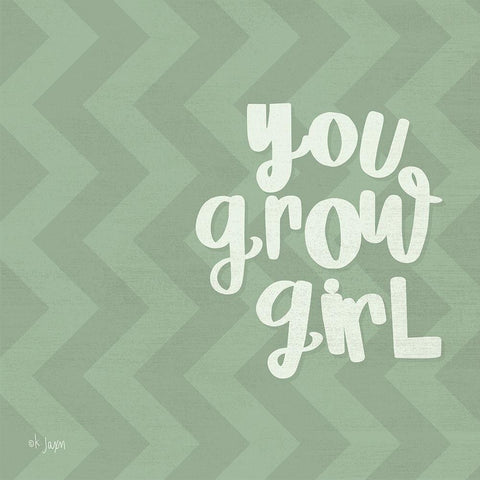 You Grow Girl Black Modern Wood Framed Art Print with Double Matting by Jaxn Blvd.