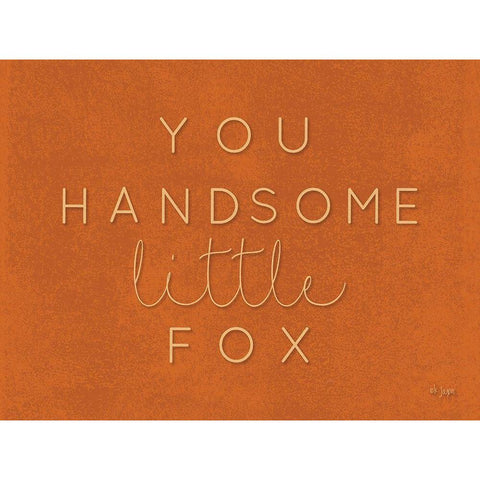 You Handsome Little Fox White Modern Wood Framed Art Print by Jaxn Blvd.