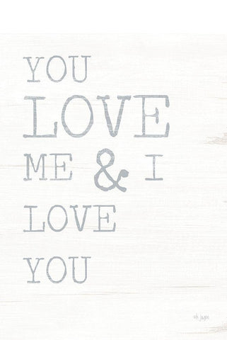 You Love Me Black Ornate Wood Framed Art Print with Double Matting by Jaxn Blvd.