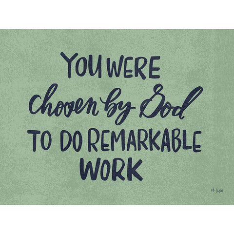 Chosen by God Black Modern Wood Framed Art Print with Double Matting by Jaxn Blvd.